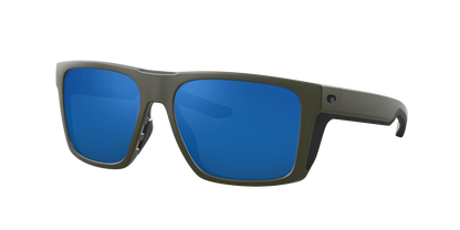 MATTE OLIVE, Blue Mirrored-Polarized, Costa