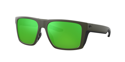 MATTE OLIVE, Green Mirrored-Polarized, Costa