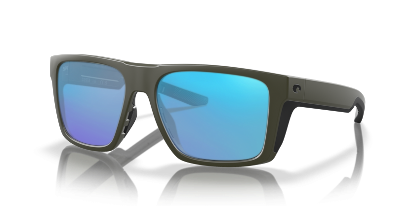 MATTE OLIVE, Blue-Mirrored