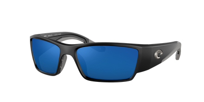 Matte Black, Blue Mirrored-Polarized, Costa