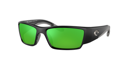 Matte Black, Green Mirrored-Polarized, Costa