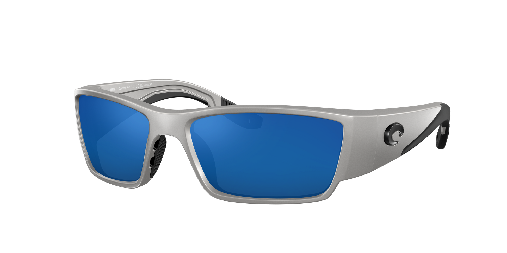 SILVER METALLIC, Blue Mirrored-Polarized, Costa