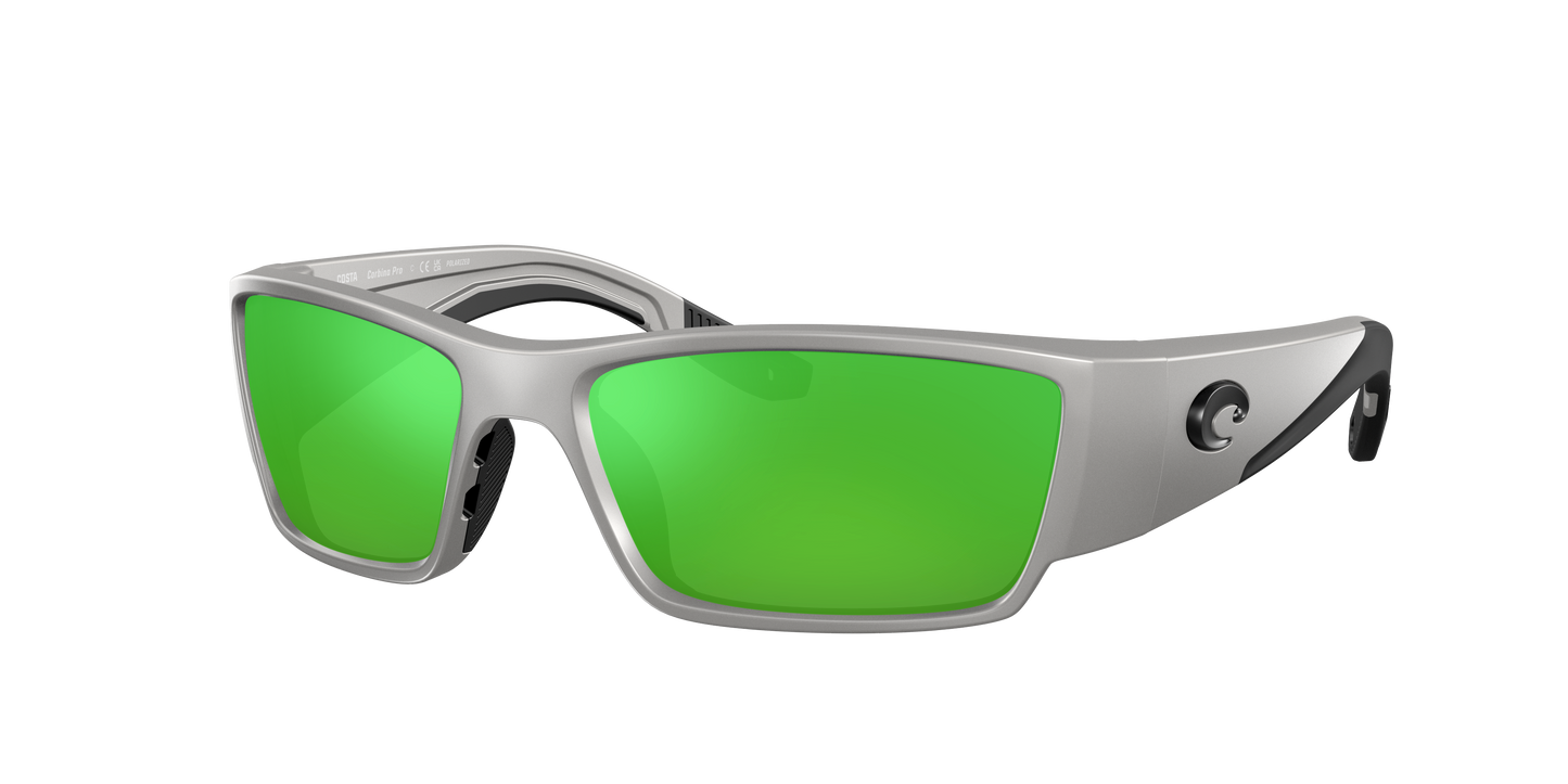 SILVER METALLIC, Green Mirrored-Polarized, Costa