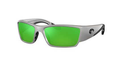 SILVER METALLIC, Green Mirrored-Polarized, Costa