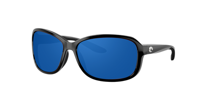 Black, Blue Mirrored-Polarized, Costa