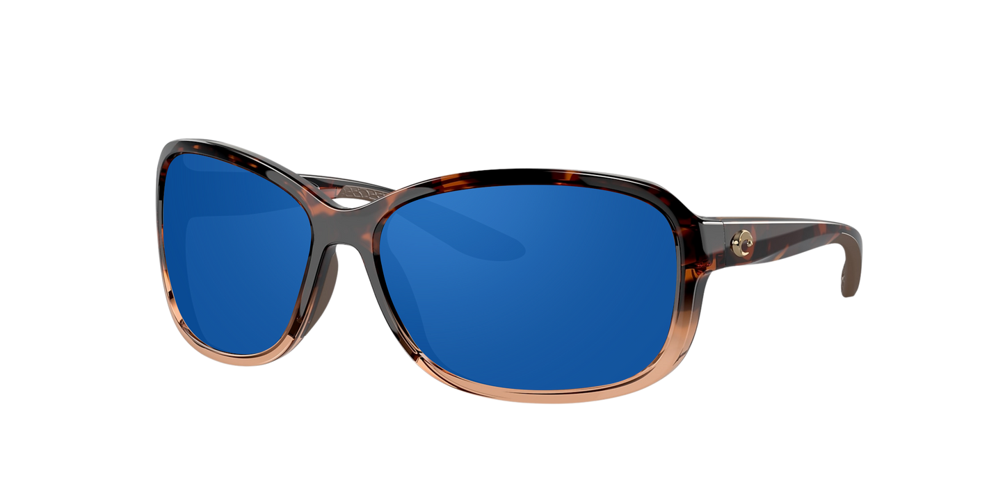 SHINY TORTOISE FADE, Blue Mirrored-Polarized, Costa