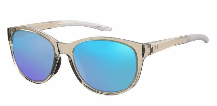 Beige, Blue-Mirrored