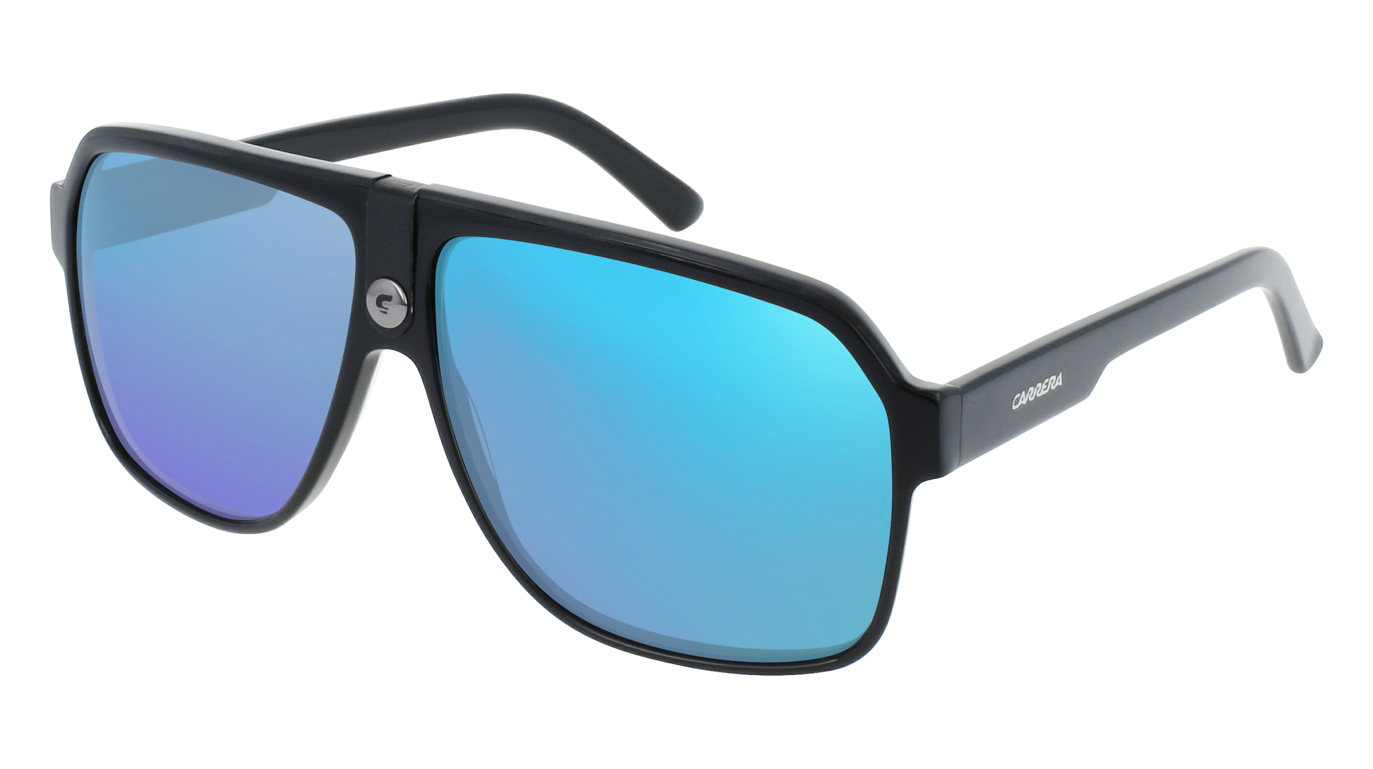 Black, Blue-Mirrored