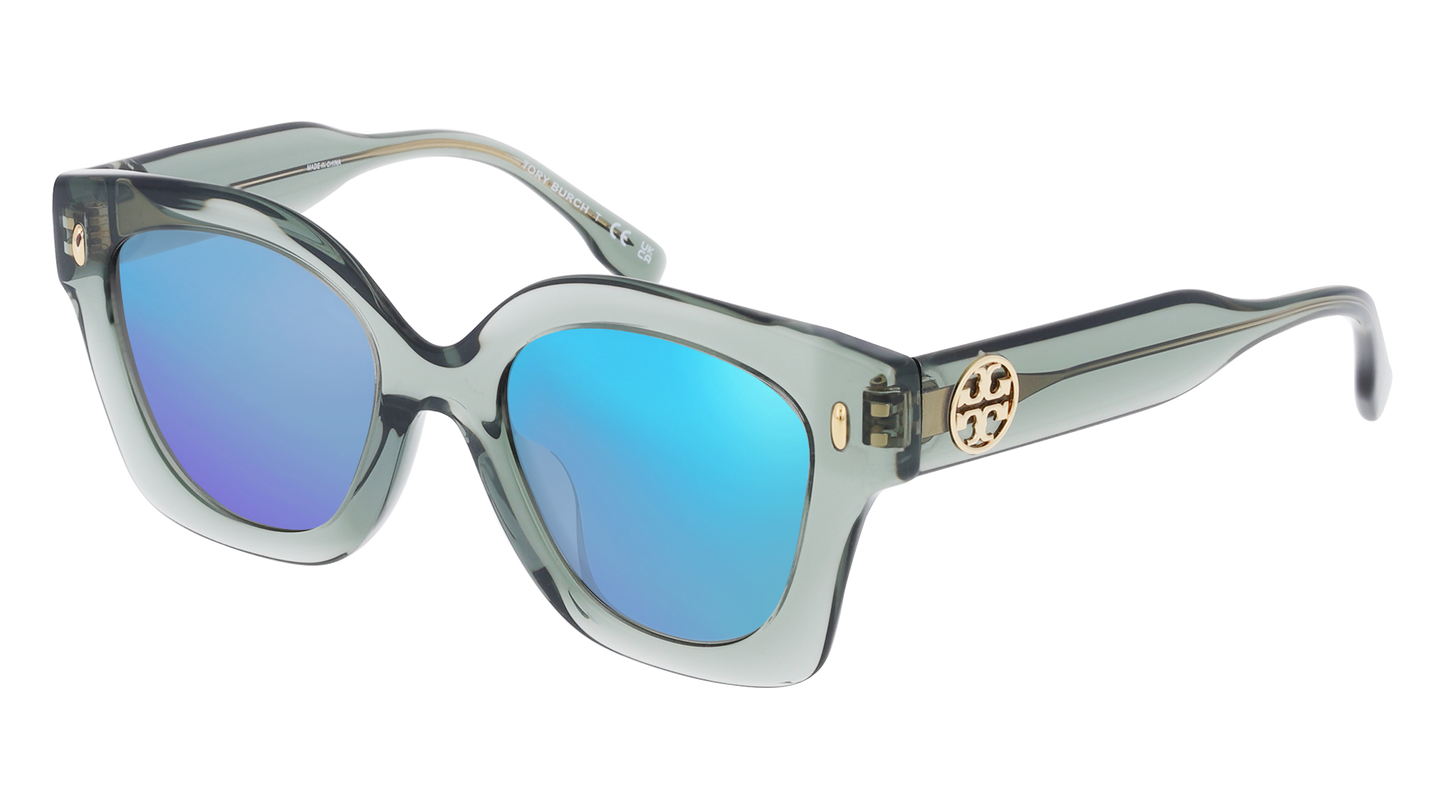 Transparent Sage, Blue-Mirrored