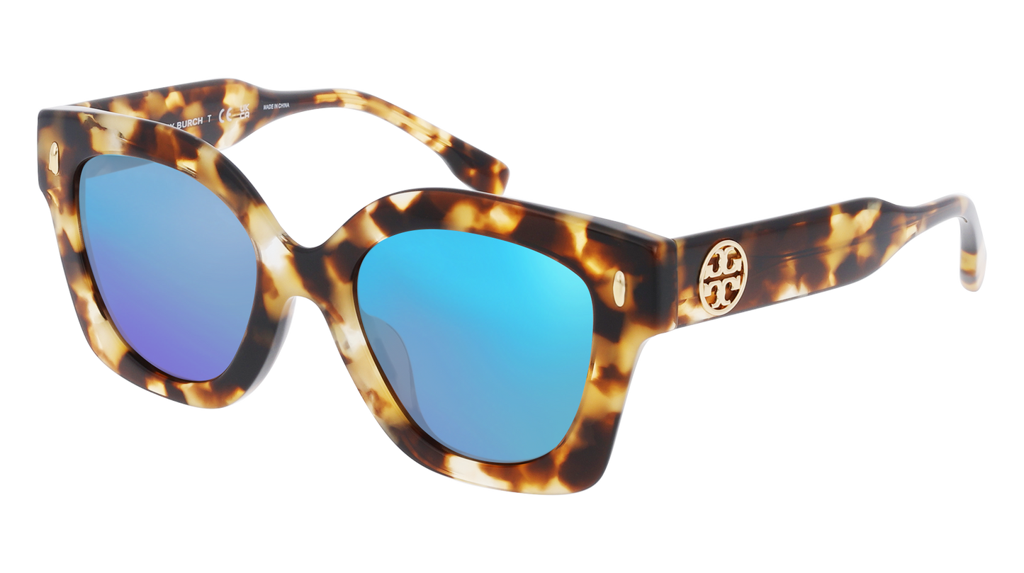 Vintage Tortoise, Blue-Mirrored