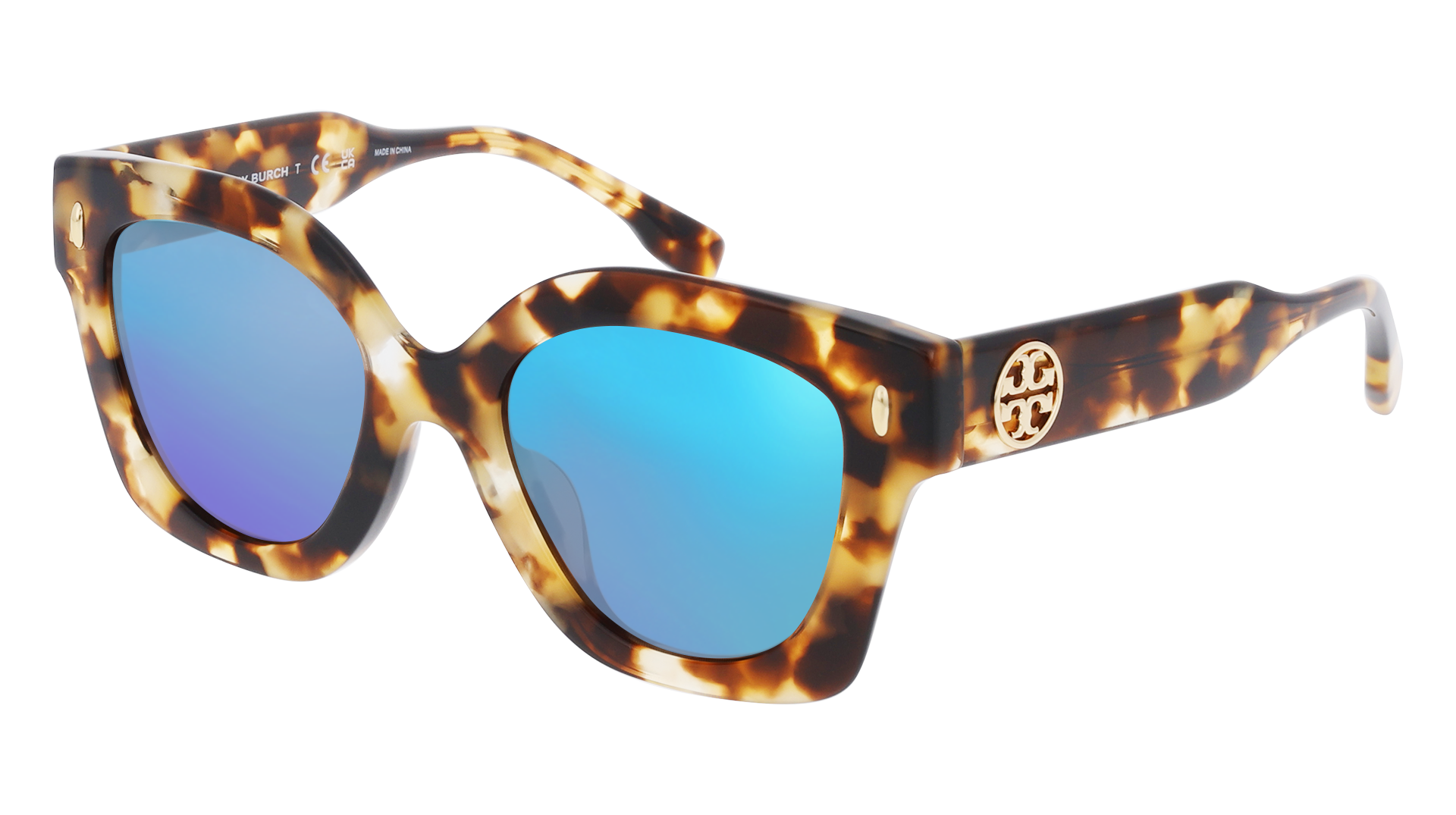 Vintage Tortoise, Blue-Mirrored