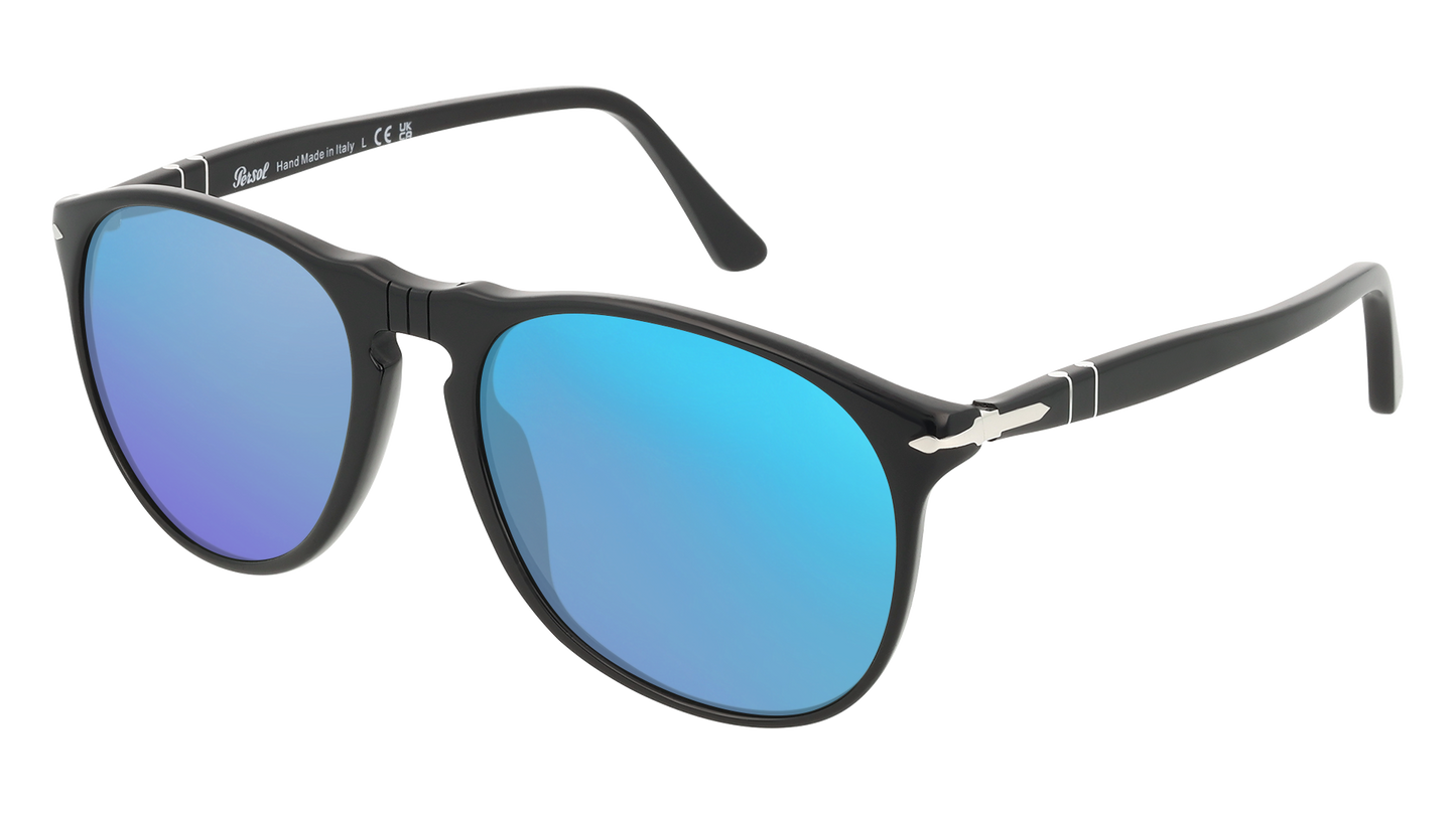 Black, Blue-Mirrored