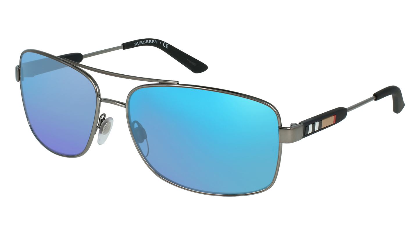 Gunmetal, Blue-Mirrored