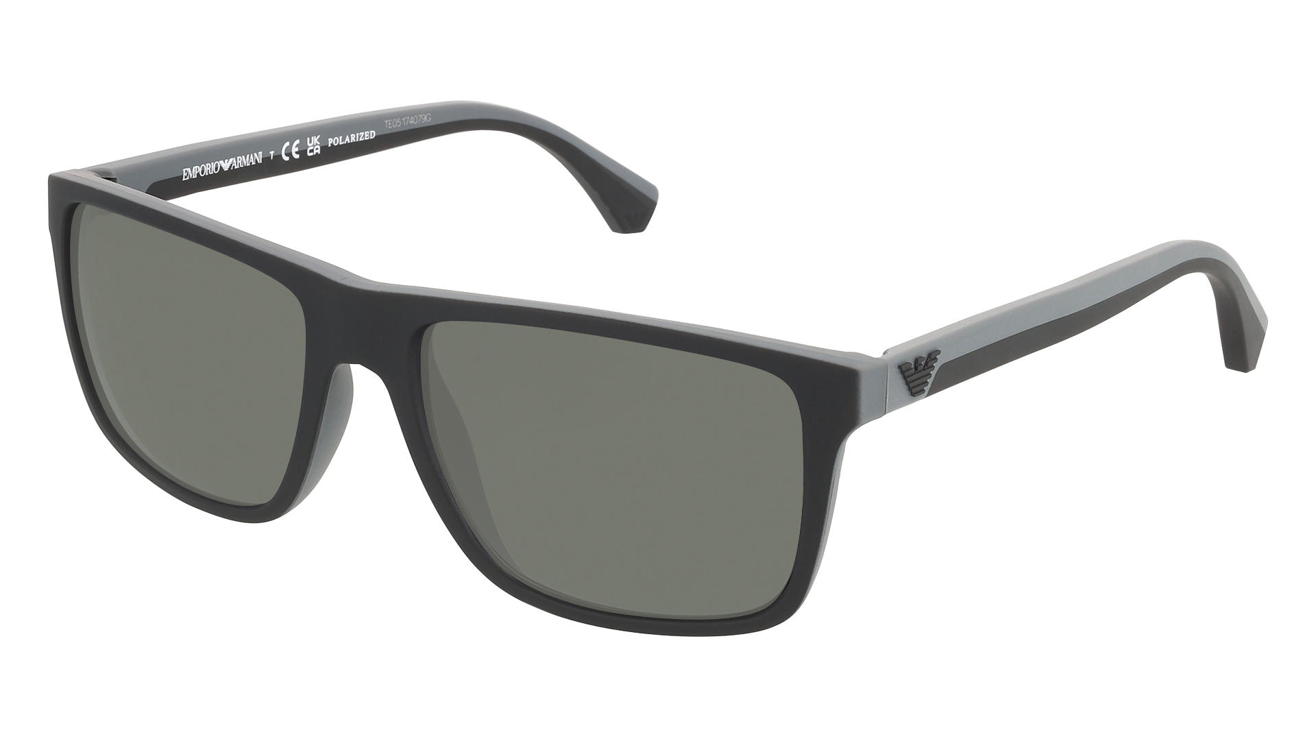 Rubber Black & Grey, Green-Polarized