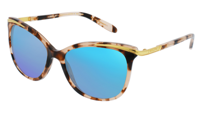 Shiny Pink Tortoise & Gold, Blue-Mirrored