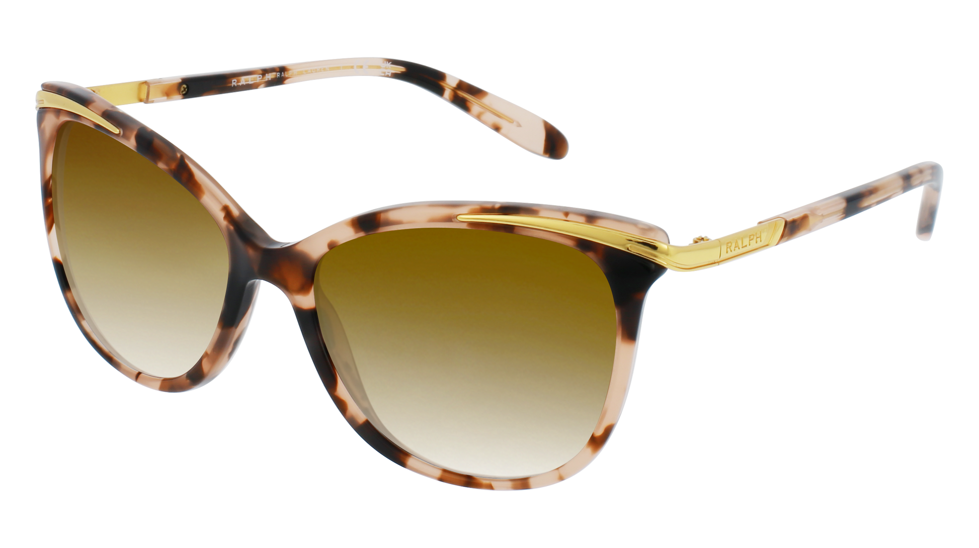 Shiny Pink Tortoise & Gold, Brown Gradient