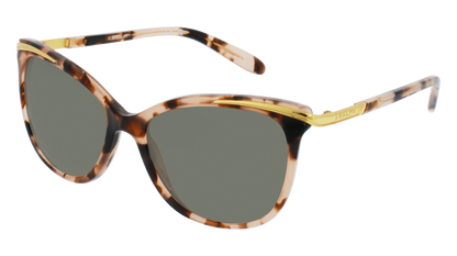 Shiny Pink Tortoise & Gold, Green-Polarized