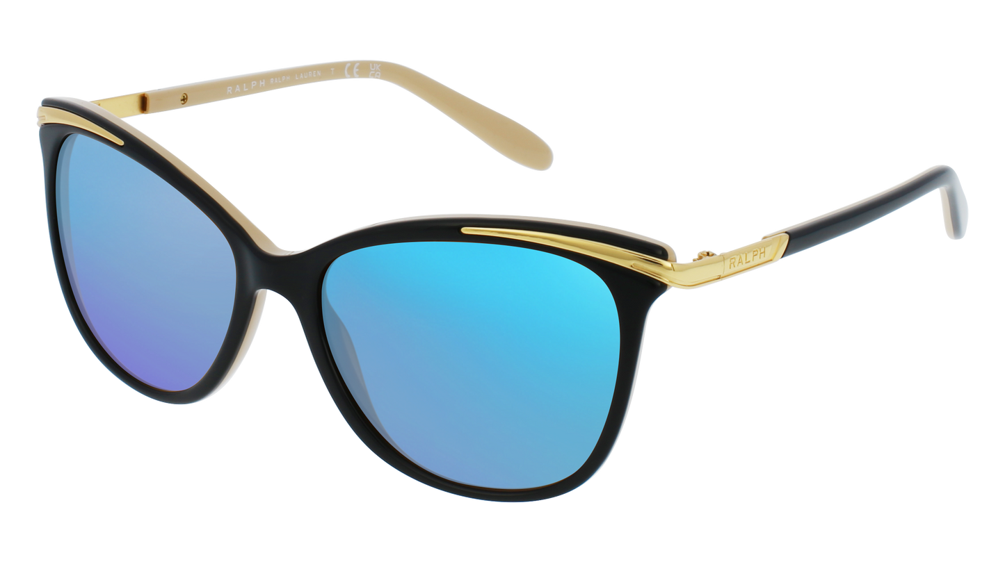 Black, Blue-Mirrored