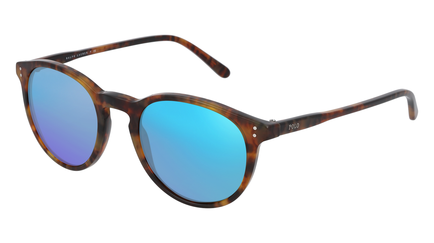 Shiny Antique Havana, Blue-Mirrored