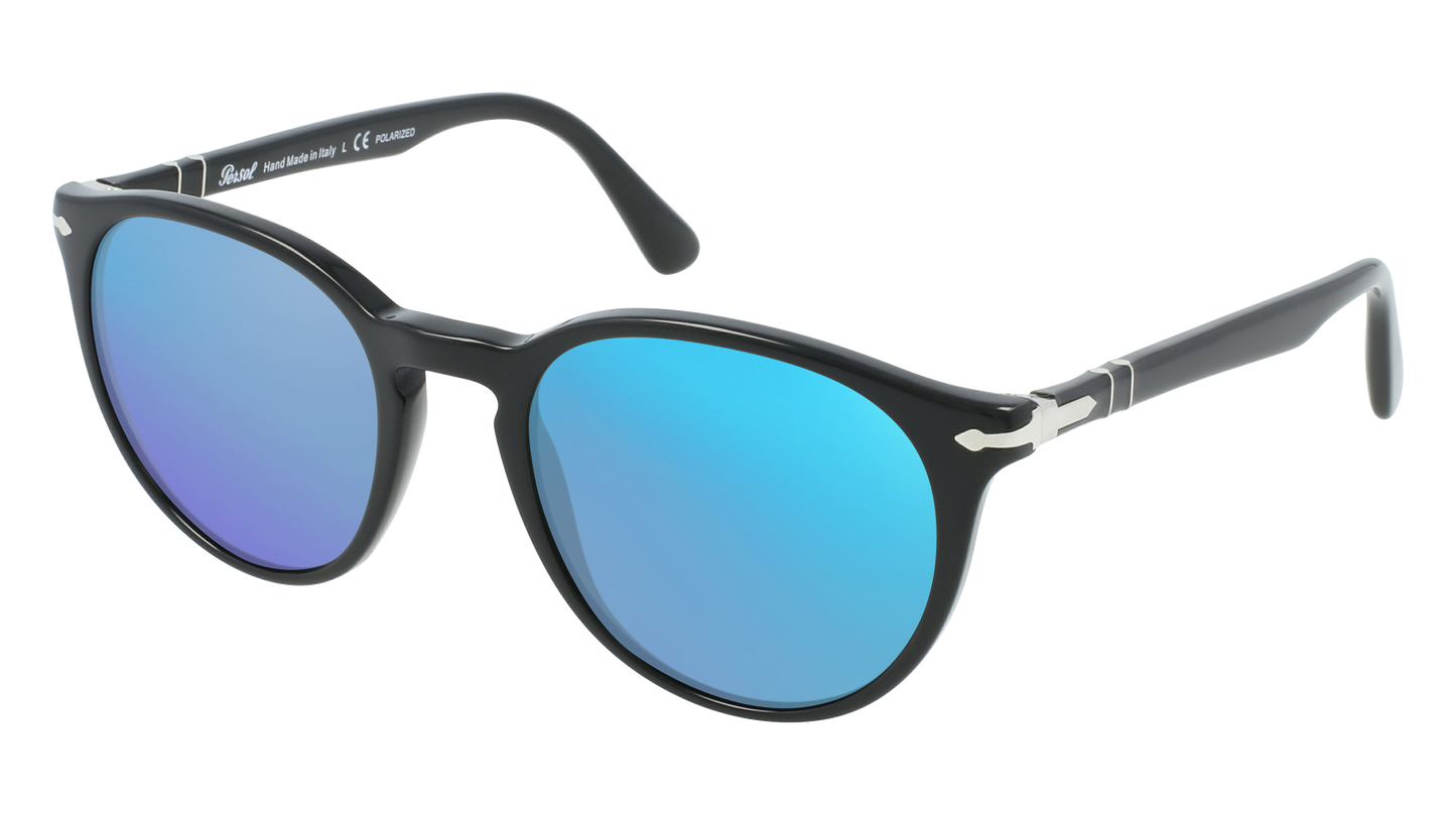 Black, Blue-Mirrored