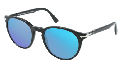 Black, Blue-Mirrored