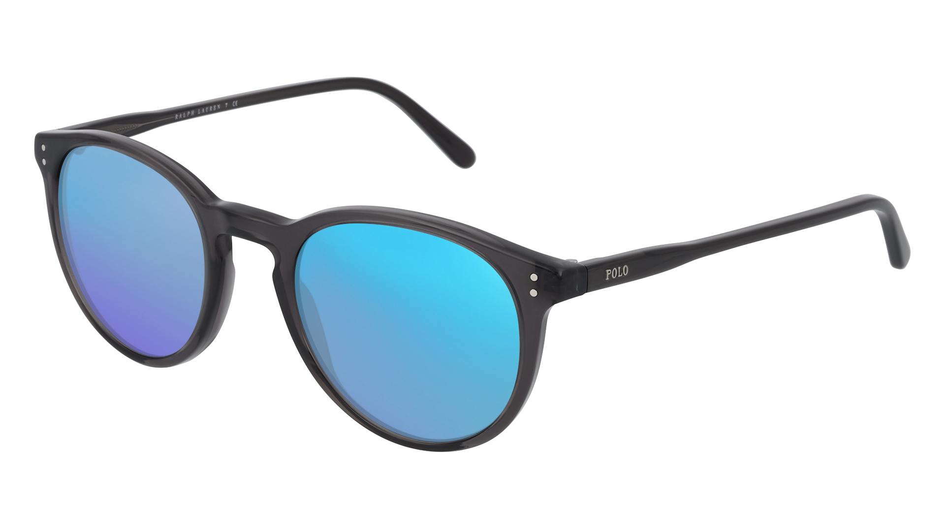 Shiny Black Crystal, Blue-Mirrored
