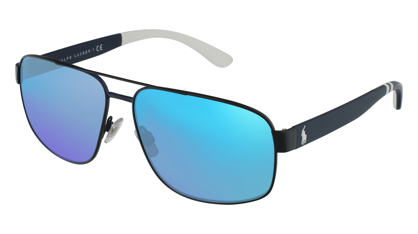 Matte Navy Blue, Blue-Mirrored