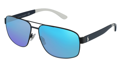 Matte Navy Blue, Blue-Mirrored