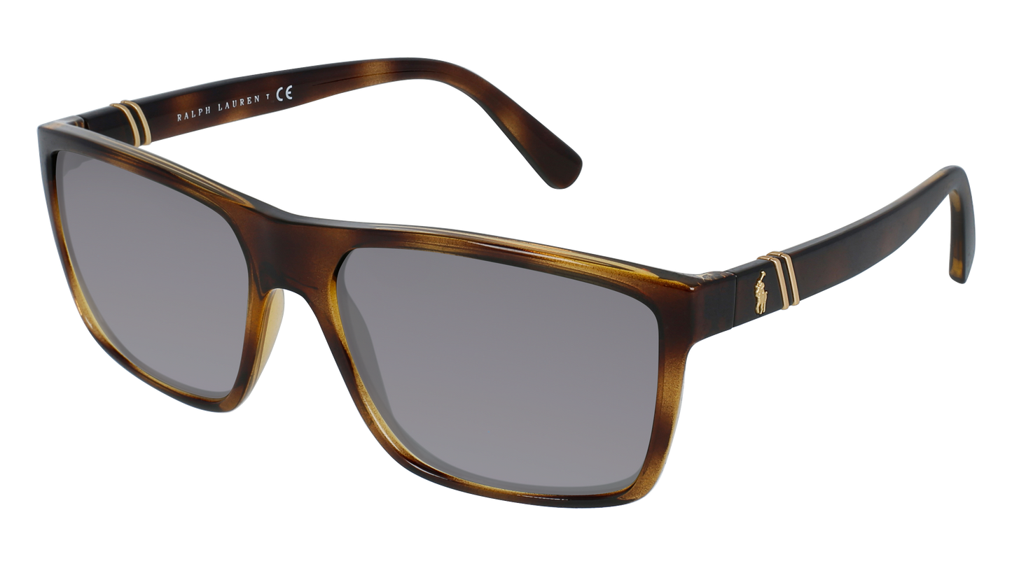 Shiny Transparent Dark Havana, Grey-Polarized