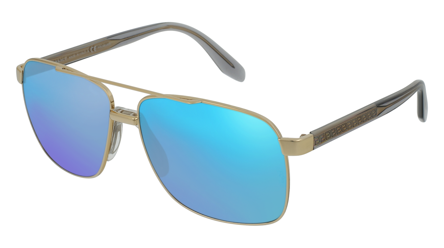 Pale Gold, Blue-Mirrored