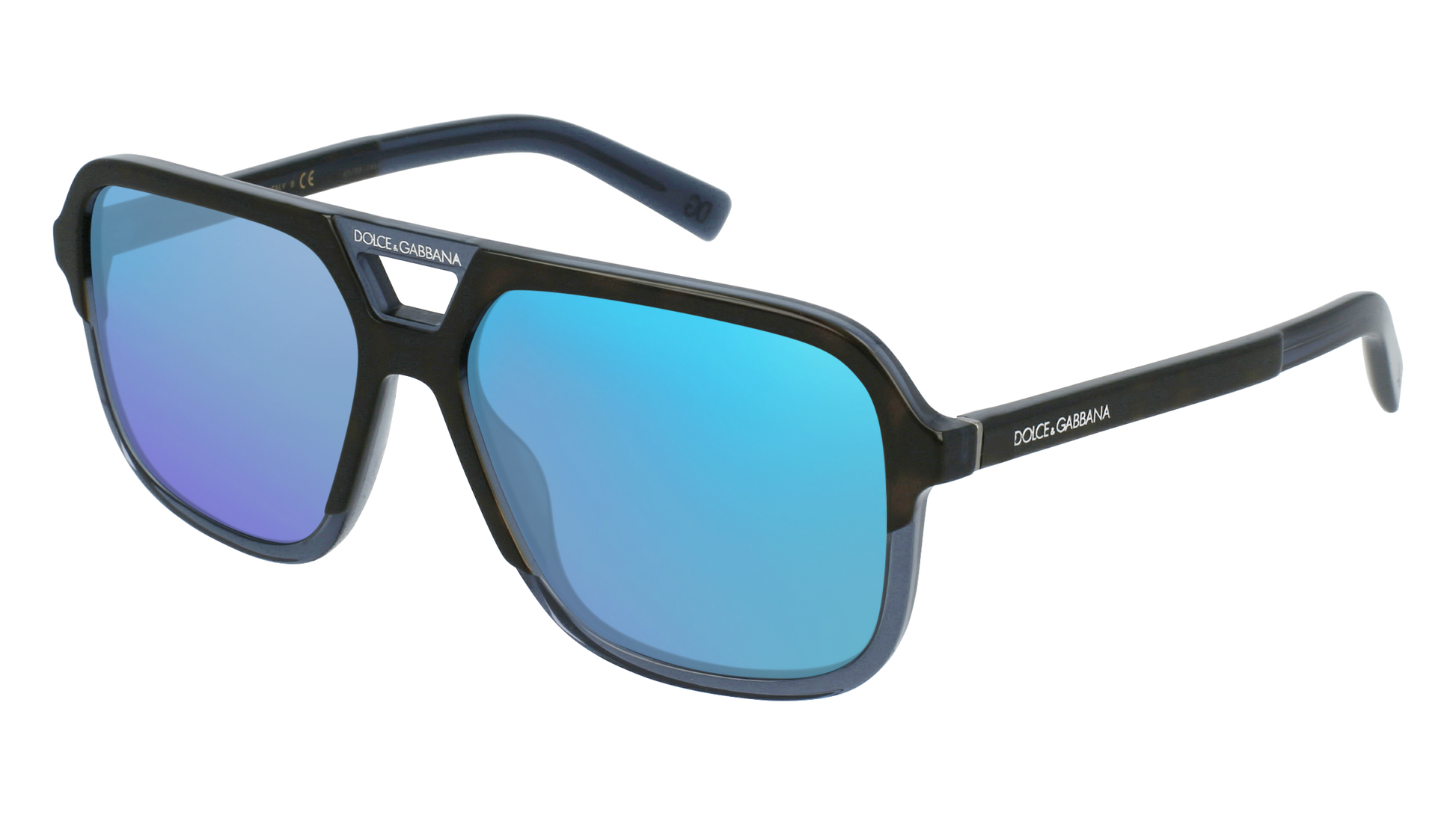 Havana Transparent Blue, Blue-Mirrored