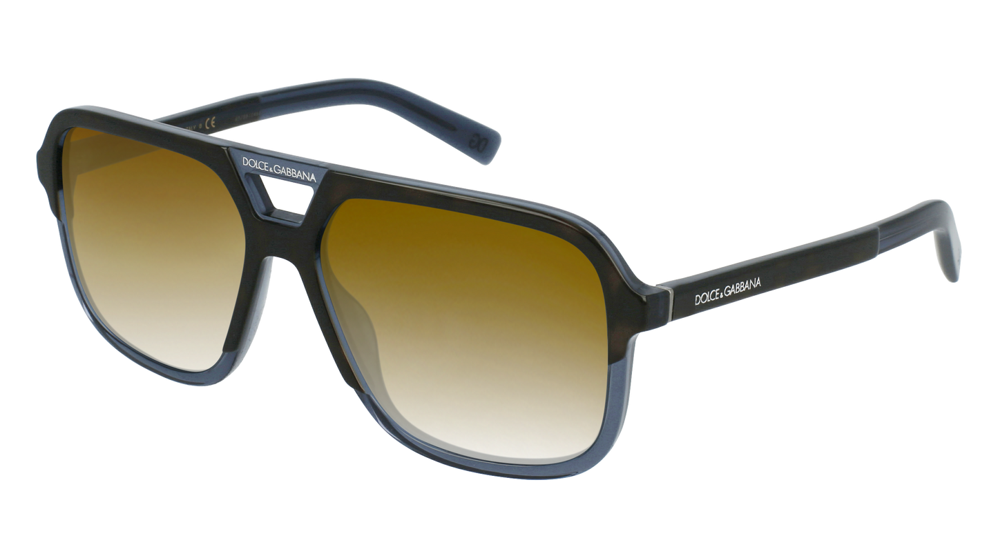 Havana Transparent Blue, Brown Gradient