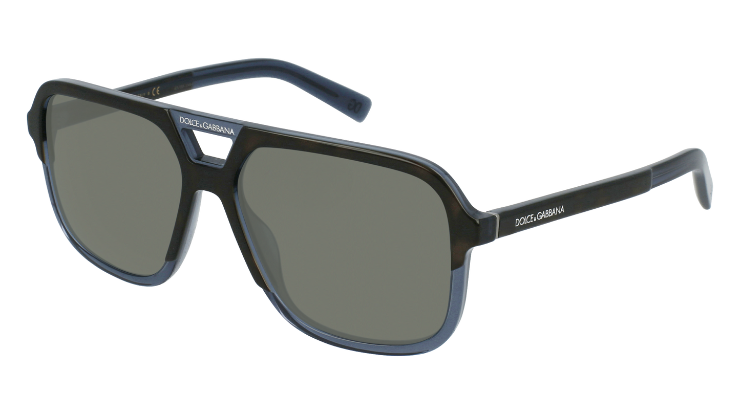 Havana Transparent Blue, Green-Polarized