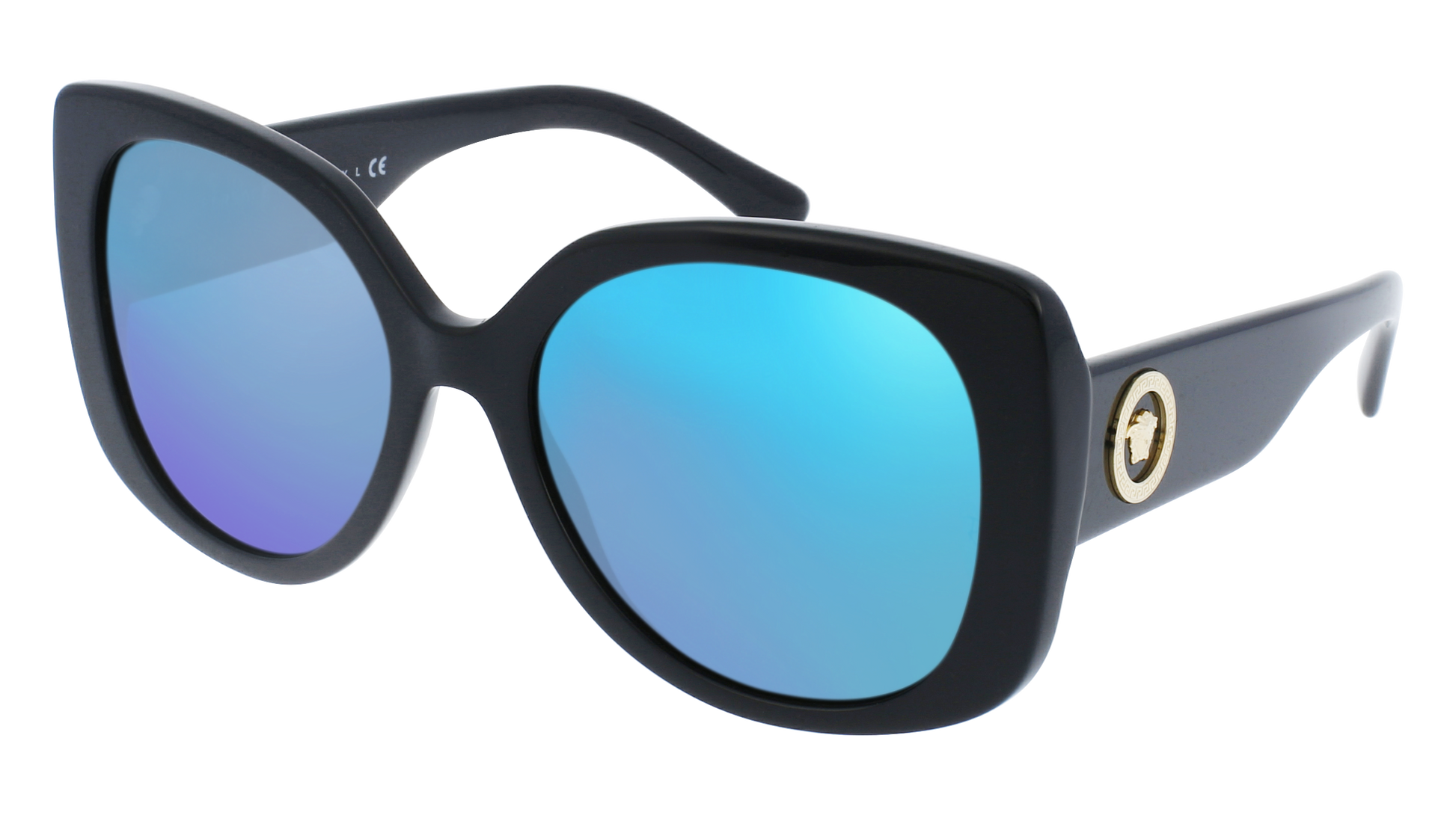 Black, Blue-Mirrored