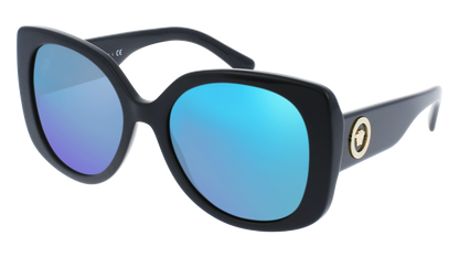 Black, Blue-Mirrored