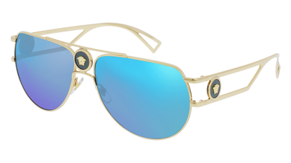Gold, Blue-Mirrored