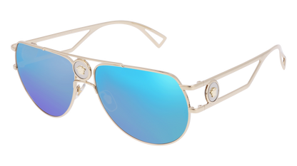 Pale Gold, Blue-Mirrored