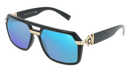 Black, Blue-Mirrored