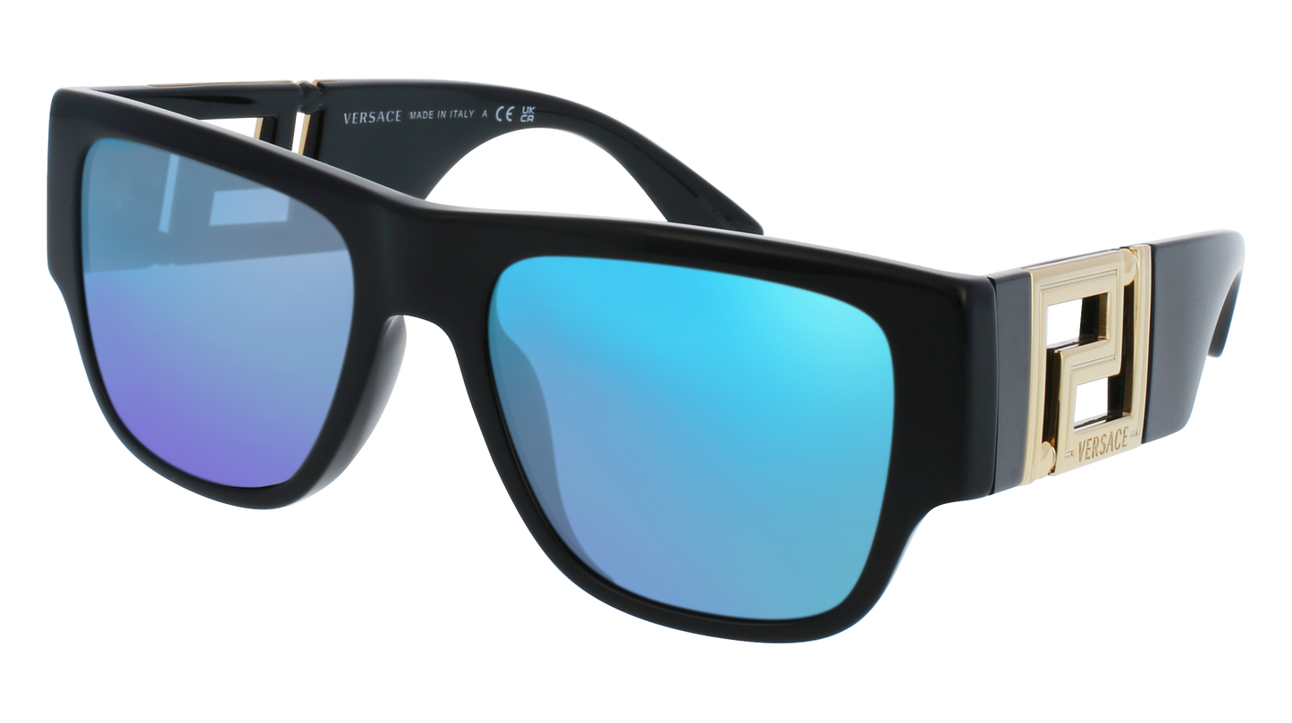 Black, Blue-Mirrored