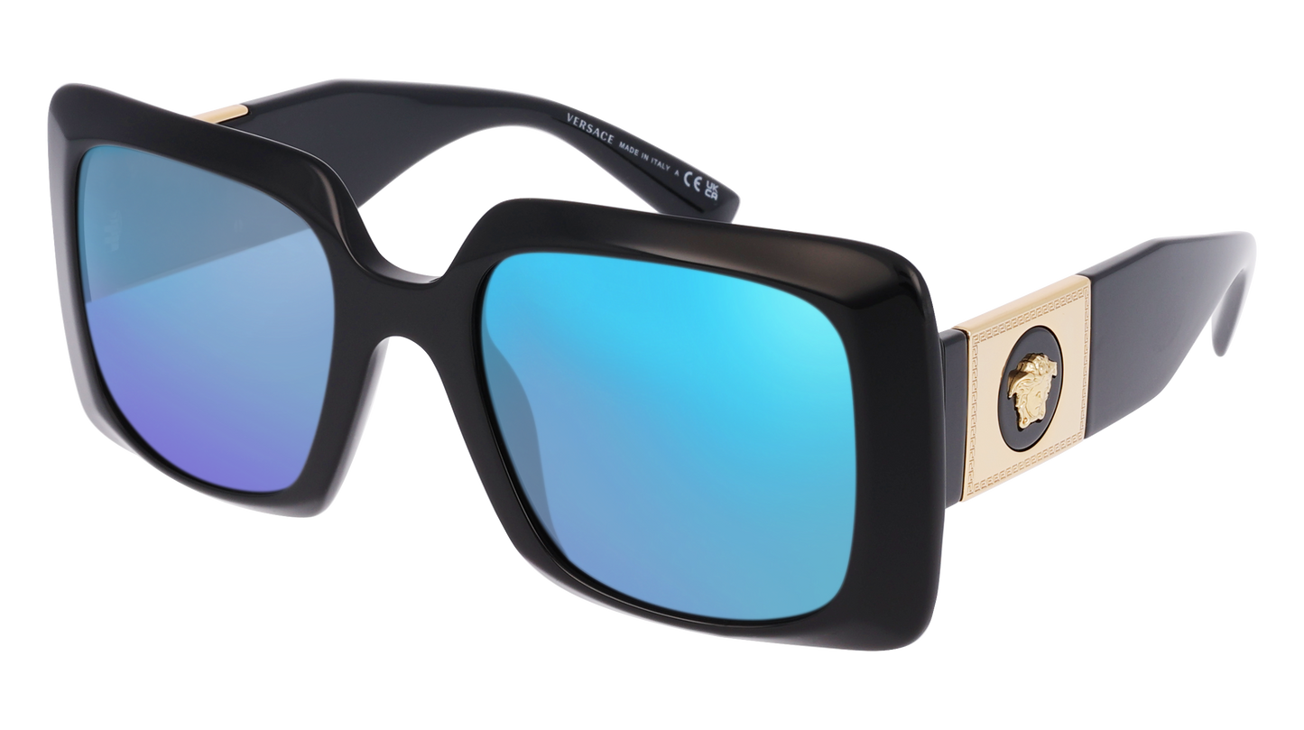 Black, Blue-Mirrored