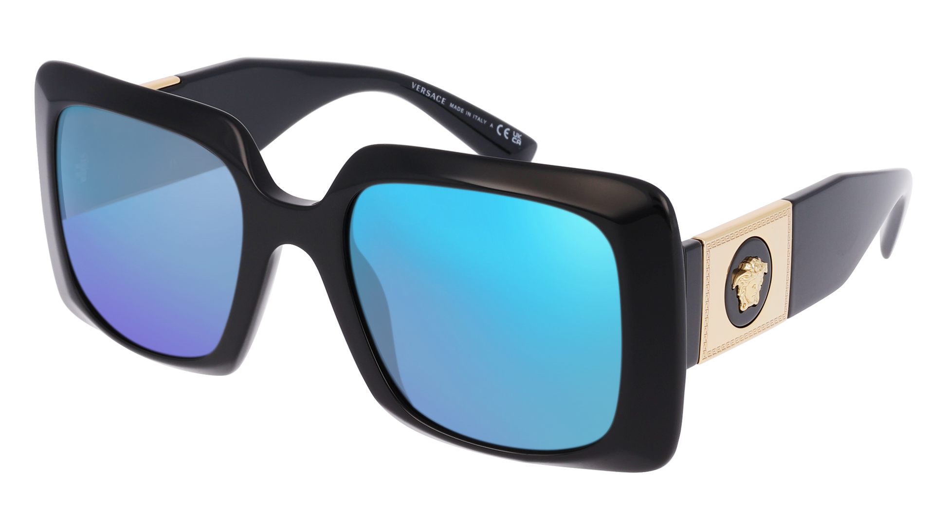 Black, Blue-Mirrored