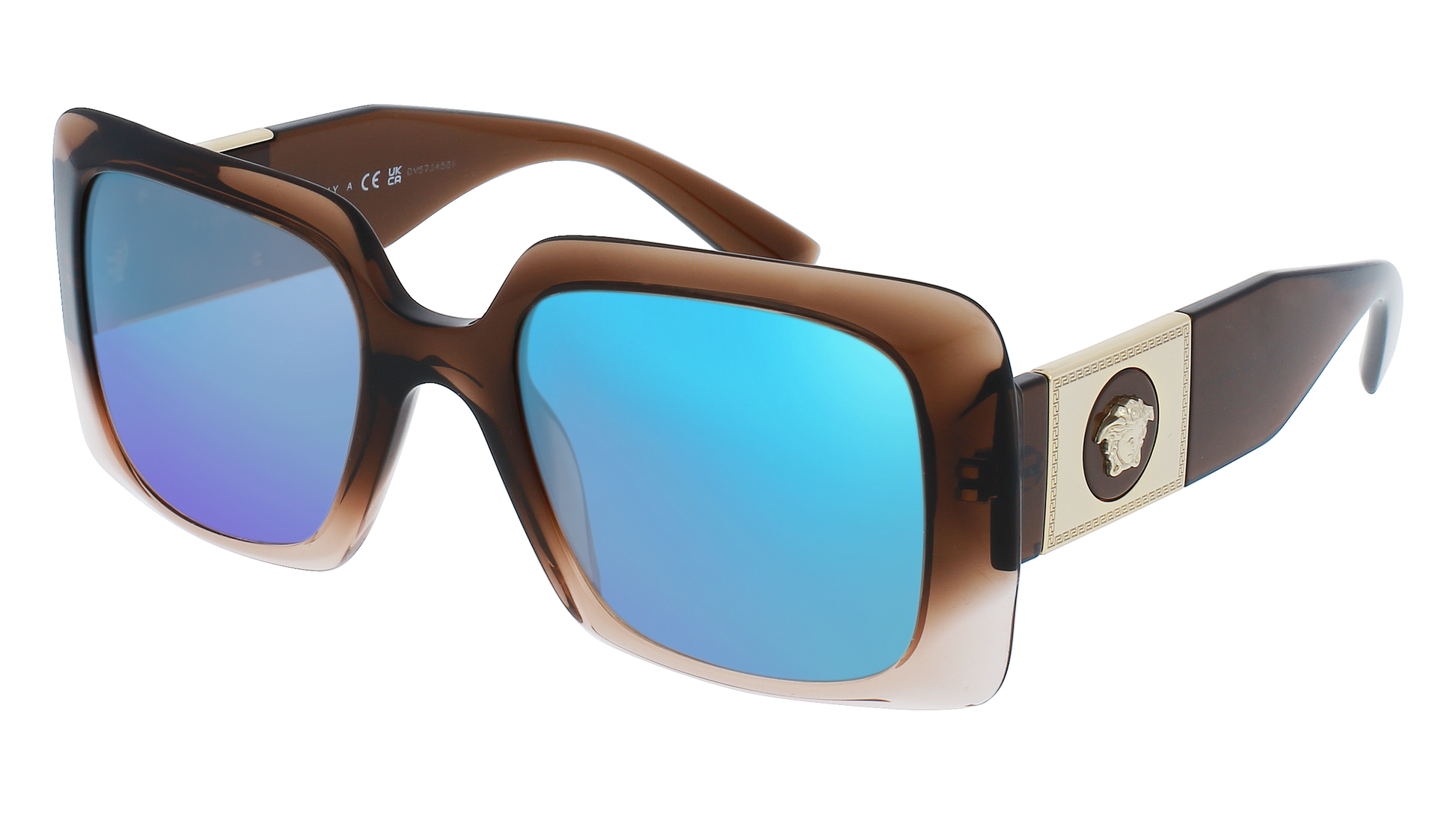 Transparent Brown Gradient, Blue-Mirrored