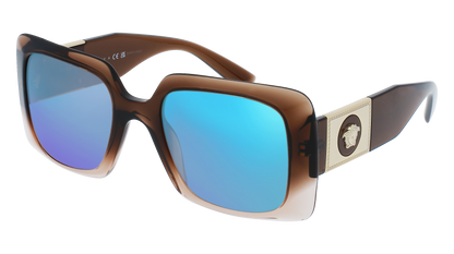 Transparent Brown Gradient, Blue-Mirrored