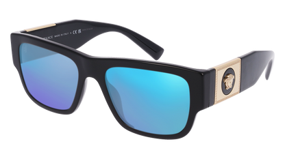 Black, Blue-Mirrored