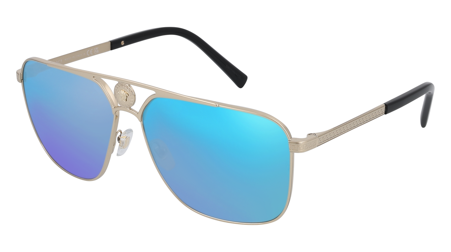 Pale Gold, Blue-Mirrored