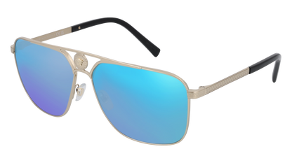 Pale Gold, Blue-Mirrored