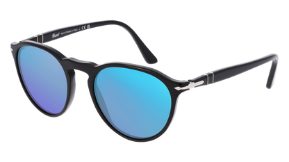 Black, Blue-Mirrored