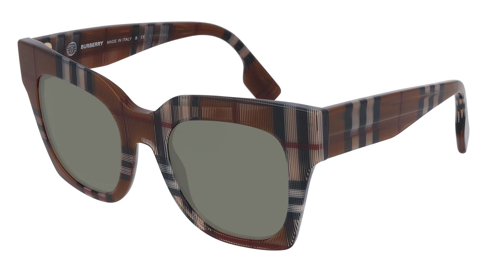 Brown Check, Green-Polarized
