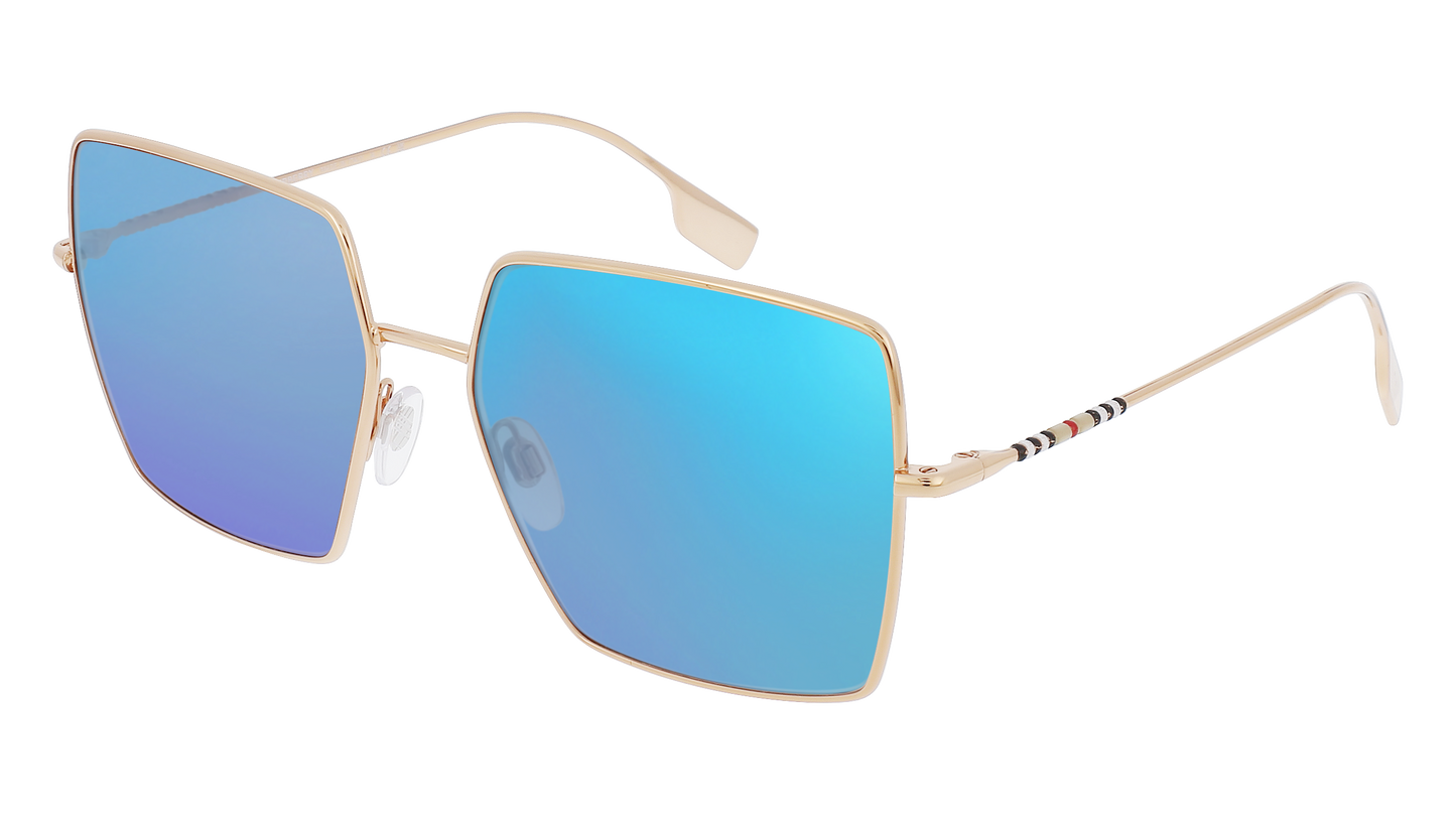 Light Gold, Blue-Mirrored