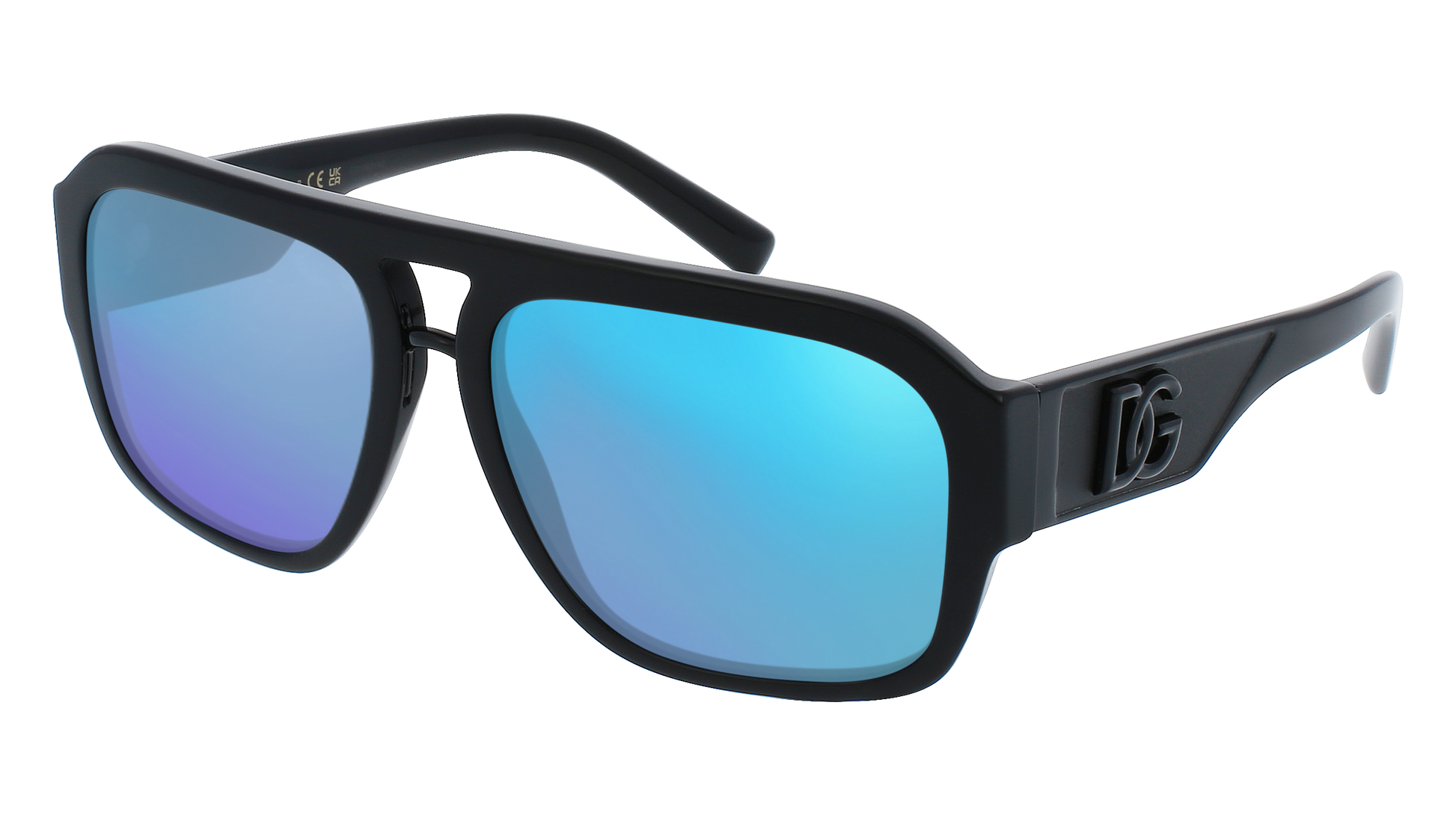 Black, Blue-Mirrored